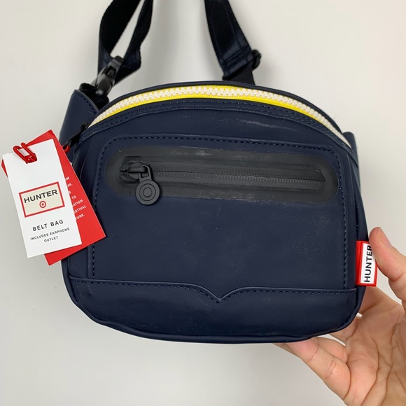 Hunter Target Belt Bag Navy Blue Yellow Accents - Picture 3 of 8